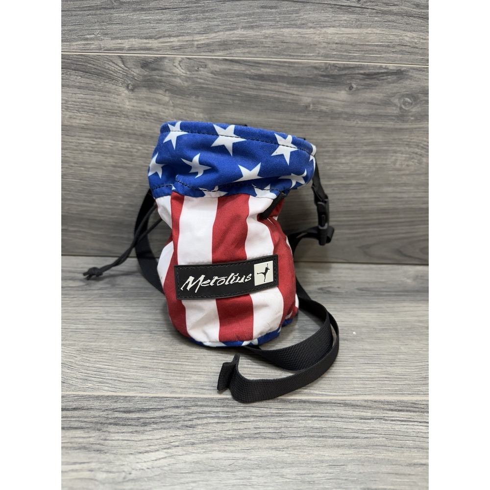 Metolius American Flag Chalk Bag Rock Boulder Climbing Outdoor Repelling Grip